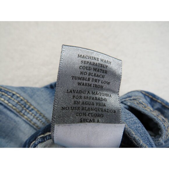 BKE Jake Jeans Mens 30L Light Wash Bootcut Stretch Whiskered Contrast Stitch - Picture 7 of 10